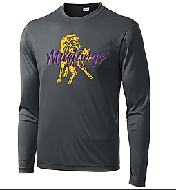 Monroe Mustangs long sleeve performance shirt